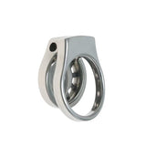 Stainless Thickened Gear Flat Chastity Cage wearing | 3d-chastity