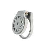 Stainless Thickened Gear Flat Chastity Cage side | 3d-chastity