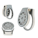 Stainless Thickened Gear Flat Chastity Cage's Ring lock and ring | 3d-chastity