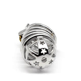 Star Stainless Steel Chastity Cage size and shape | 3d-chastity