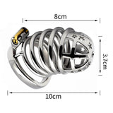 Star Stainless Steel Chastity Cage lock and ring | 3d-chastity