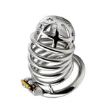 Star Stainless Steel Chastity Cage side | 3d-chastity