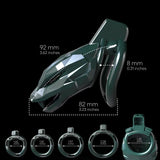Starborn Snakehead Chastity Cage material finish close | 3d-chastity