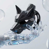 Starlight Black Wolf Chastity Cage lock and ring | 3d-chastity