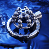 Steel Ball Metal Chastity Lock rear | 3d-chastity