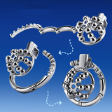 Steel Ball Metal Chastity Lock lock and ring | 3d-chastity