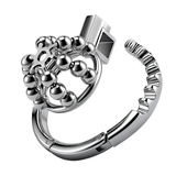 Steel Ball Metal Chastity Lock side | 3d-chastity