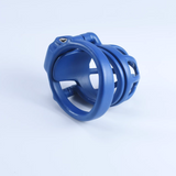 Steel Blue Custom Chastity Cage wearing | 3d-chastity