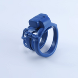 Steel Blue Custom Chastity Cage front | 3d-chastity