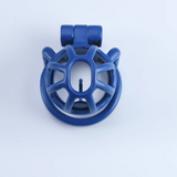 Steel Blue Custom Chastity Cage side | 3d-chastity