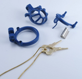 Steel Blue Custom Chastity Cage comparison | 3d-chastity
