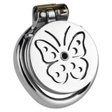Steel Butterfly Flat Chastity Lock front | 3d-chastity