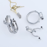 Steel Custom Chastity Cage with PA T10 wearing | 3d-chastity