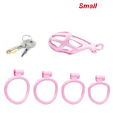 Small Pink Stripe Cobra Chastity - 3d-chastity