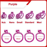 Stripe Cobra Chastity Cage with 4 Arc Rings - 3d-chastity