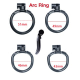 Stripe Cobra Chastity Cage with 4 Arc Rings - 3d-chastity