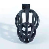 Stripe Cobra Chastity Cage with 4 Arc Rings - 3d-chastity