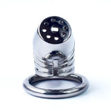 Stripe Sprinkler Chastity Cage 3.54 Inch front | 3d-chastity
