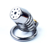 Stripe Sprinkler Chastity Cage 3.54 Inch material finish close | 3d-chastity