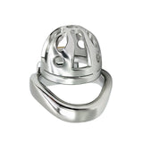 Small Stainless Steel Chastity Cage side | 3d-chastity