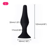 Sililcone Suction Cup Butt Plug Chastity Cage front | 3d-chastity