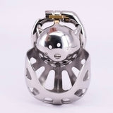 Super Small Chastity Device with Scrotum Testicle Pouch lock and ring | 3d-chastity