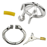 Super Small Stainless Steel Male Chastity Device wearing | 3d-chastity