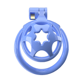 Super Small WX-2 Sissy Chastity Cage with 5 Arc Rings wearing | 3d-chastity