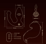 Tail Butt Plug & Bell Butt Plug Vibration and Electric Shock Chastity Cage lock and ring | 3d-chastity