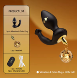 Tail Butt Plug & Bell Butt Plug Vibration and Electric Shock Chastity Cage wearing | 3d-chastity