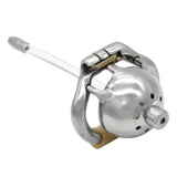 the Bell Stainless Steel Chastity Device material finish close | 3d-chastity
