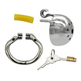 the Bell Stainless Steel Chastity Device rear | 3d-chastity