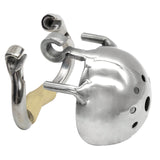 the Bell Stainless Steel Chastity Device lock and ring | 3d-chastity