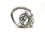 Stainless Steel Chastity Cage 2.3 Inch material finish close | 3d-chastity