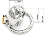 Stainless Steel Chastity Cage 2.3 Inch wearing | 3d-chastity