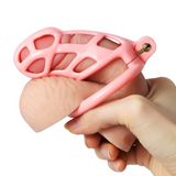 The Guardian Premium Chastity Cage Pink - 3d-chastity