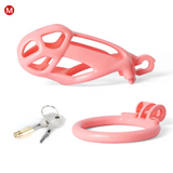 The Guardian Premium Chastity Cage Pink - 3d-chastity