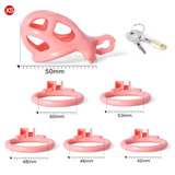 The Guardian Premium Chastity Cage Pink - 3d-chastity