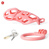 The Guardian Premium Chastity Cage Pink - 3d-chastity