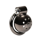 the Press-Type Jarhead Metal Chastity Cage material finish close | 3d-chastity