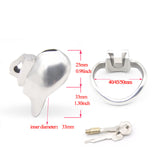 HT V3 the Steel Nub Micro Chastity Cage side | 3d-chastity