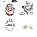 Thick Chainmail Steel Chastity Lock size and shape | 3d-chastity