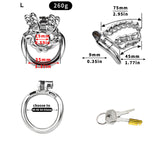 Thick Chainmail Steel Chastity Lock material finish close | 3d-chastity