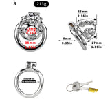 Thick Chainmail Steel Chastity Lock wearing | 3d-chastity
