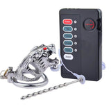 Electronic Stimulation Accessory Chastity Cage lock and ring | 3d-chastity