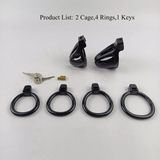 Two Cages Male Chastity Devices Cage material finish close | 3d-chastity