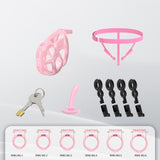 Upgraded Invisible Mamba Chastity Cage Pink material finish close | 3d-chastity