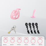 Pink Upgraded Invisible Mamba Cage Chastity Cage side | 3d-chastity