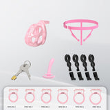 Upgraded Invisible Cobra Chastity Cage Pink size and shape | 3d-chastity