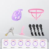 Upgrade Invisible Purple Cobra Chastity Cage 4